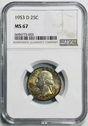 1953 D Washington Quarter NGC MS-67 Wow!