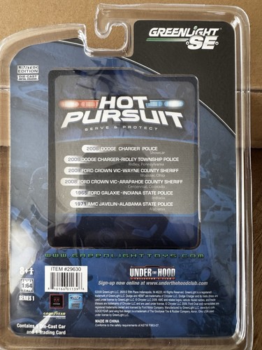 1:64 Greenlight Hot Pursuit Wayne County Sheriff 2008 Ford Crown Vic Series 1 - Bild 6 von 6
