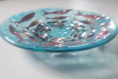 Jo Downs Handmade Cornish Pilchards Decorative 8" Diameter Round Dish - Picture 3 of 6