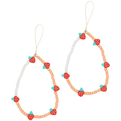 2 Pcs Mobile Phone Straps Ladies Beaded Charms Cellphone Hanging Rope - 第 12/12 張圖片