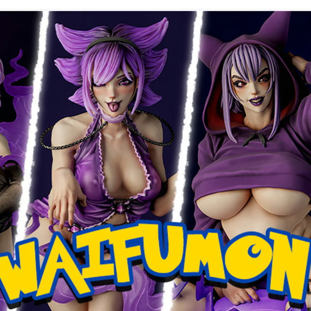 Poke inspired Waifu models