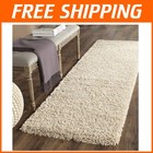 Trendy 2'3” x 7' California Shag Runner Rug - Beige, 2-Inch Thick for Comfort