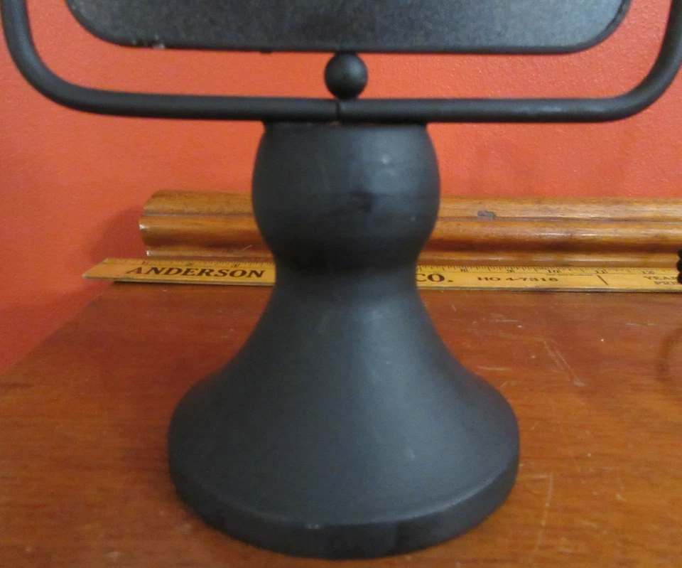 Black Metal ROTATING Swivel MENU Message CHALKBOARD 13.5" X 6.25" on STAND - Image 4 of 4