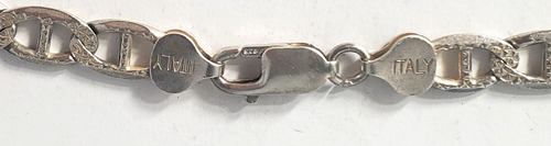 Vintage Sterlingsilber schwere ITALIEN Seefahrer Kette Halskette Lot 21" - Bild 4 von 7