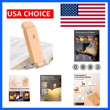 USB Rechargeable Book Light, LED Clip on Reading Lights for Books in Bed at N...