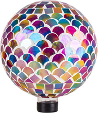 Gazing Ball, Glass Mosaic Gazing Balls Sphere for Garden Lawn Outdoor Ornament Y