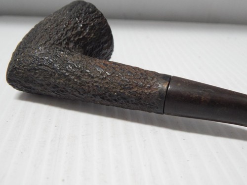 ANTIQUE VINTAGE ALL RUSTICATED TOBACCO SMOKING ESTATE PIPE NICE EURO DSGN STEM - Picture 7 of 7