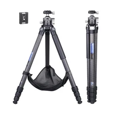 Compact Carbon Camera Tripod with 46mm Ball Low Profile Tripod Head 32.5mm Ma...