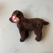 Ty Beanie Babies Muddy The Chocolate Labrador Puppy Tag creased