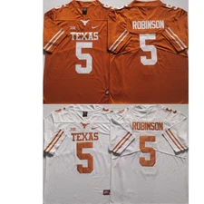 Texas Bijan Robinson Orange & White MEN Stitched Jersey "All sizes"