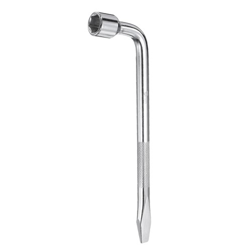 Auto Ersatzreifen Lug Schraubenschlüssel 19mm L-Form Schlitz Ende Sechskant Steckschlüssel - Bild 1 von 6
