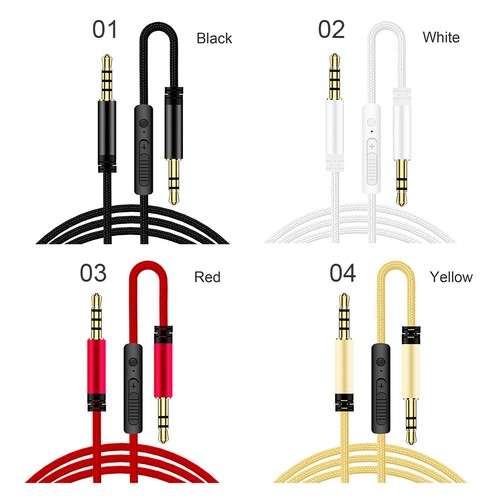 Copper Wire Braided Cable 3.5mm Male To Male Stereo Audio Aux Cable - Picture 24 of 28