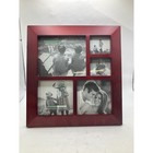 Wexford Home Multi Opening Collage Picture Frame Holds 5 Photos Dark Red