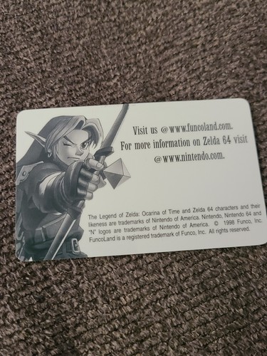Tarjeta de equipo de lanzamiento Legend of Zelda Ocarina of Time miembro de Funcoland EE. UU. Q22 - Imagen 6 de 9