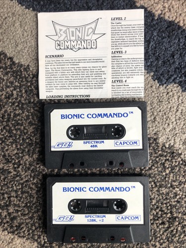 BIONIC COMMANDO - US GOLD - ZX Spectrum 48K / 128K Cassette - RARO Original - Imagen 3 de 3