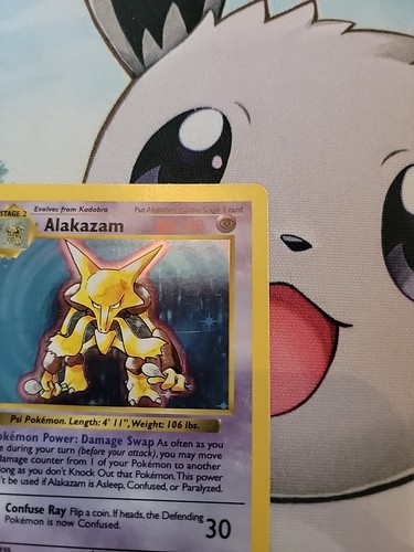 Juego base Alakazam 001/102 (sin sombras) Holo W10 - Imagen 4 de 11