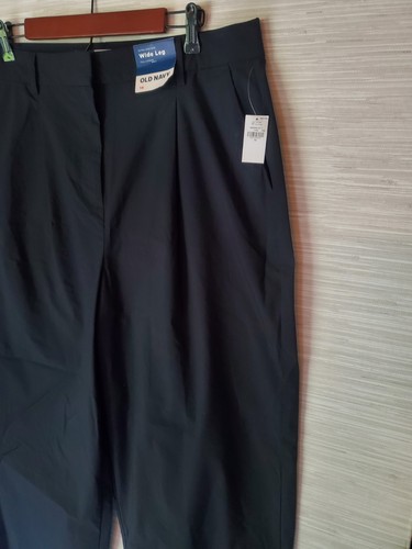 Pantalones Taylor antiguos de popelina de cintura extra alta pierna súper ancha negros talla 14 RT$50 NUEVOS CON ETIQUETAS - Imagen 9 de 13
