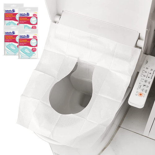 Fundas de asiento de inodoro | Pack de papel desechable, biodegradable e higiénico (20-60). - Imagen 3 de 5