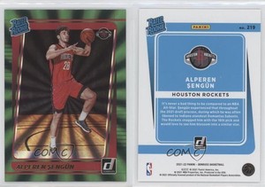 2021-22 Panini Donruss Rated Holo Green Laser Alperen Sengun #219 Rookie RC