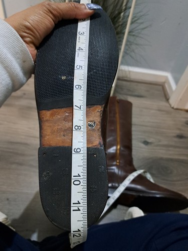 Stivali da equitazione vintage in pelle tacco zampa di gatto taglia 10,5 made in Spain - Foto 8 di 18