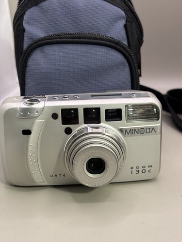 Macchina fotografica Minolta Zoom 130c punta e scatta 35 mm funzionante ma non testata con pellicola - Foto 6 di 14
