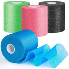 4 Pack Pre Wrap Athletic, Multi Color Prewrap, for Hair