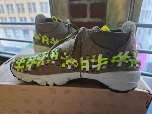 Nike Air Footscape Woven Chukka Motion Raw Umber Volt 443686-203 (2012) taglia 12 - Foto 2 di 8