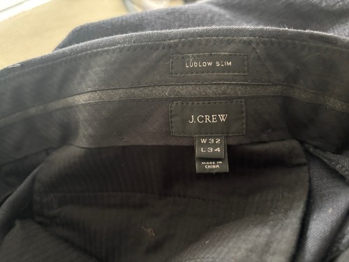 $1200 J.CREW Classic Ludlow Navy Wool Suit 38-40 Long, Pants 34x32 - Picture 14 of 15