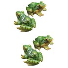2 Count Pond Decoration Frog Miniature Garden Ornaments Desk Statue