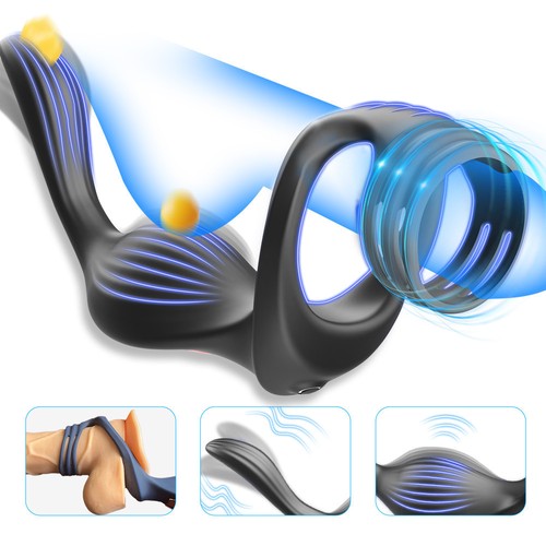 Vibrating Butt Plug Remote Control Prostate Massager Vibrator Cock Ring Sex Toys - Picture 2 of 13