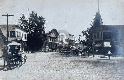 #ad #ad 1911 C.R. Childs Main Street McHenry IL Illinois RPPC Photo Postcard COPY $4.95