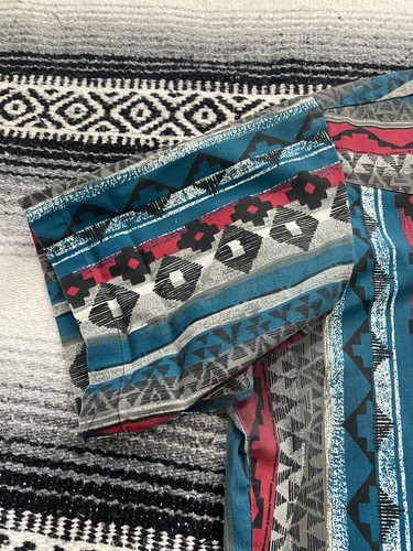 Vintage Western American Hero Shirt Mens XL Aztec Pearl Snap Cowboy Retro - Picture 7 of 12