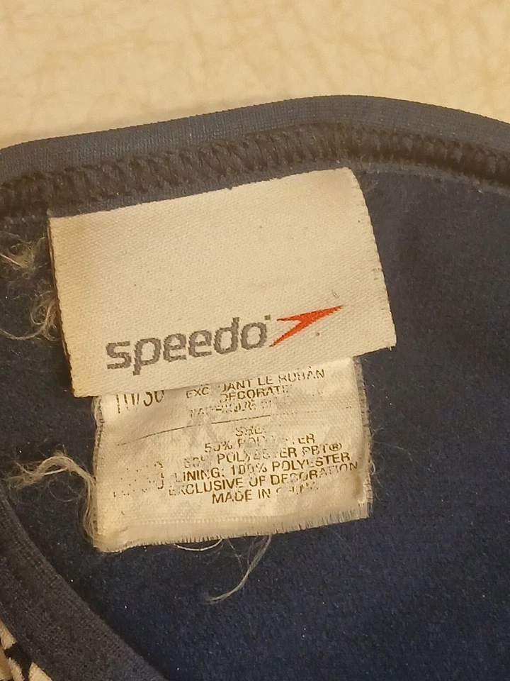 Speedo Endurance Women's Swimsuit Size 10 36 Blue White Dot Athletic - Image 4 of 4