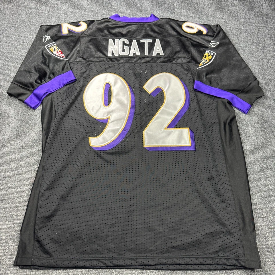 Camiseta Baltimore Ravens para hombre 54 negra 92 NGATA Reebok On Field Foto 2 de 4