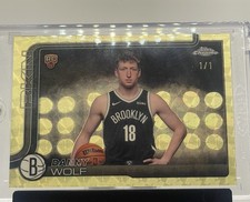 Marketplace image: 2025-26 Topps Chrome Danny Wolf RC Nets Rookie Superfractor Image Variation 1/1