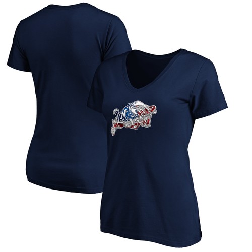 Women's Navy Navy Midshipmen Banner Wave V-Neck T-Shirt - Bild 1 von 3
