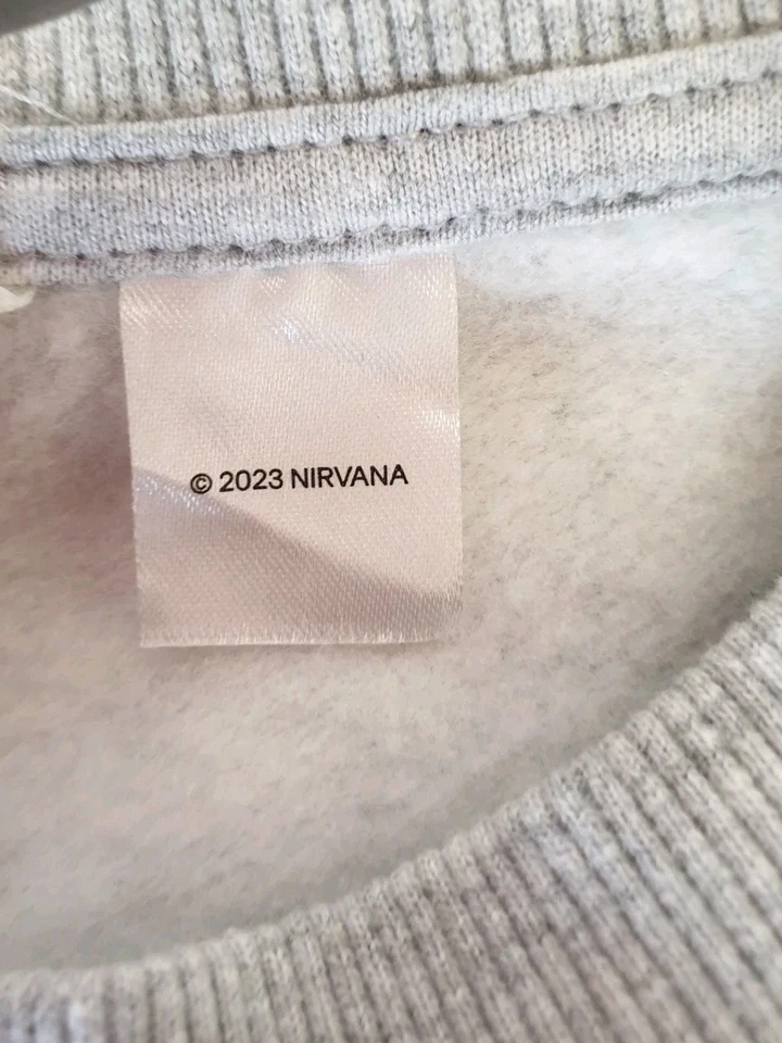 H&M Nirvana Oversized Grey Jumper Sweatshirt Size XL In Utero New With Tags - Image 3 of 4