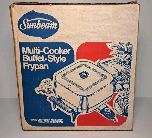 Vintage Sunbeam Multi Cooker Buffet Style Frypan 7-296 Almond NEW OLD STOCK(NOS - Picture 7 of 7