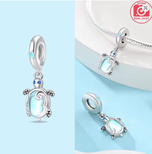 💝🎁 Charms Anhänger Herz Reise Glück Geschenk Damen Armband 925 Sterling Silber - Bild 56 von 65