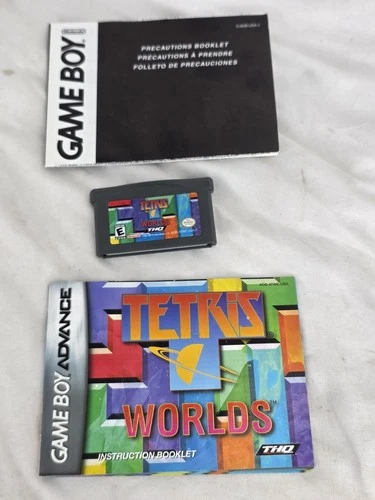 Nintendo Gameboy Advance Tetris Worlds w/ Manual Tested & Working GBA 2001