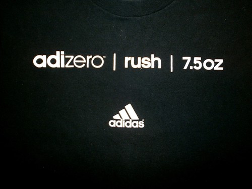 ADIDAS ADIZERO RUSH T SHIRT Running Tennis Shoe 7.5 oz Light Makes Fast Mens XL - Picture 4 of 4