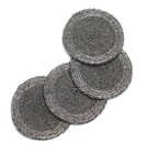 Ensemble De 4 Sous-Verres En Perles De Noël - Argent