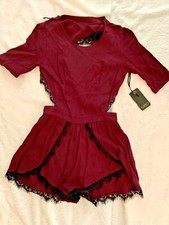 NBD ROMPER JUMPSUIT SHORTS TOP LACE OUTFIT SIZE MEDIUM NEW WITH TAGS REVOLVE