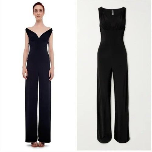 NORMA KAMALI $295 Tara Jumpsuit in Black Size S - Picture 2 of 8