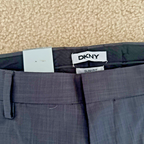 Dkny Charcoal Slim Fit Dress Pants TappereSize 34x34 - Picture 4 of 16