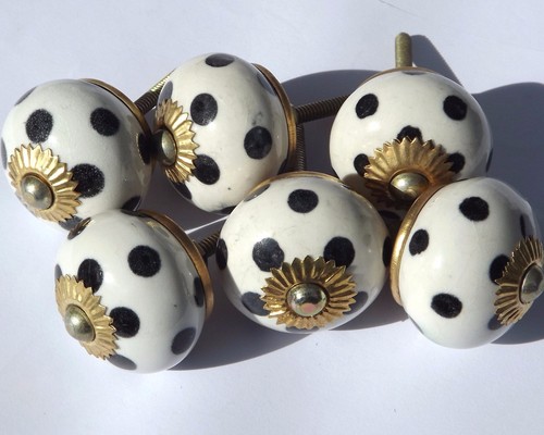 Vintage Ceramic Glass Knobs Drawer Door Pulls Artisan Shabby Chic x 6 - FREE P&P - Picture 133 of 234
