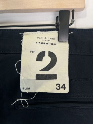Pantalones chinos ajustados Rag & Bone para hombre pintura azul salpicaduras ajuste estándar 2 34x33 ¿NWD? - Imagen 6 de 19