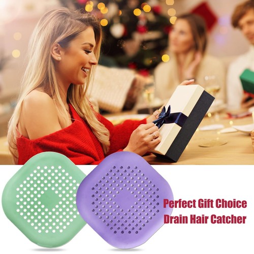 Hair Drain Catchersquare Drain Cover For Shower Silicone Hair Stopper With Sucti - Picture 7 of 7