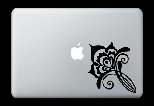 Design Tattoo Blume Aufkleber Sticker Apple Mac Book Air/Pro Dell Laptop 13" 15" 17