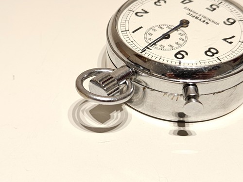 VINTAGE MILITARY OR LABORATORY 10 SECOND STOPWATCH CHRONOMETER"NEYRPIC GRENOBLE" - Picture 12 of 14